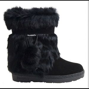 Real fur boots